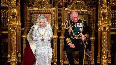 Britain's Queen Elizabeth II sits with Prince Charles in October 2019 at the state opening of Parliament. According to a recent poll, which surveyed 1,607 Canadians, 50 per cent say the royal family is no longer relevant to them. AFP