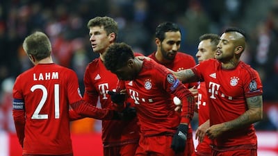 Bayern Munich return to Bundesliga action following a Uefa Champions League thumping of Olympiakos. Matthias Schrader / AP Photo
