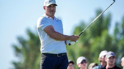 Bruce Koepka tees off on the seventh hole. Victor Besa / The National