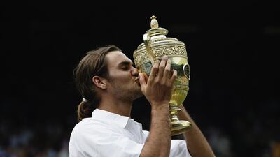 No 9 Wimbledon (2003) Federer's first grand slam title came on the grass of Wimbledon. Federer only lost one set on his way to becoming champion, and his demolition of pre-tournament favourite Andy Roddick in the semi-finals remains one of his best performances at the venue. Getty