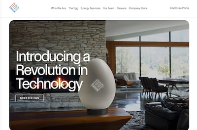 Enron heavily promotes what it calls the Egg, which it describes as a personal nuclear reactor 'made to power your home for up to 10 years'. Photo: Connor Gaydos