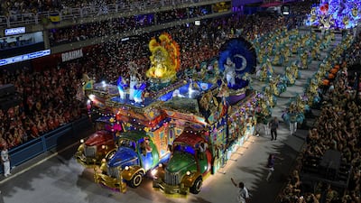 Samba time at the night of the Carnival parade at the Sambadrome, Rio de Janeiro. Reuters