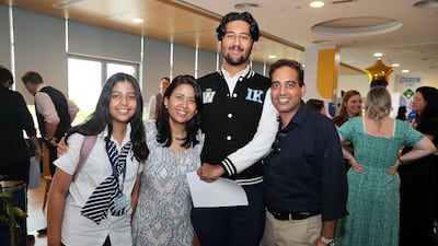 Ishan Koirala with his family. The global average Diploma Programme score for the May 2023 session was 30.24 points, a slight dip from 31.98 last year