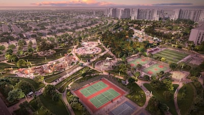 What Aldar's Yas Park Gate development will look like when complete. Photo: Aldar