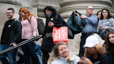 New York cultural institutions including the Metropolitan Museum of Art announced temporary closures and cancellations on March 12, 2020 over the coronavirus pandemic. Jeenah Moon / Getty