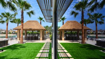 The outdoor beach huts offer some shade during the hot hours. Courtesy Ocean View Real Estate