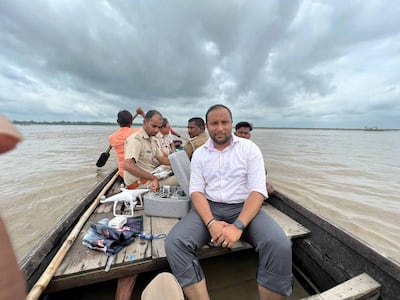 Forest officer Akash Deep Badhawan leads a patrol team to check on a tiger that nearly drowned in the Ghaghra river in India's northern Uttar Pradesh state. Photo: Akash Deep Badhawan