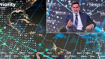 PIF Governor Yasir Al Rumayyan speaks at FII Priority Miami. Kyle Fitzgerald / The Natinoal