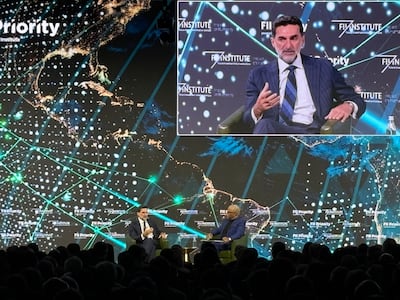 PIF Governor Yasir Al Rumayyan speaks at FII Priority Miami. Kyle Fitzgerald / The Natinoal