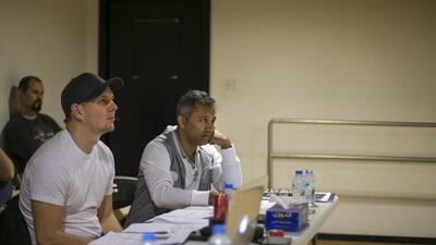 Chris Clark, Show Director, Motiongate, and Abhishek Maver, Director of Entertainment Bollywood. Mona Al Marzooqi/ The National