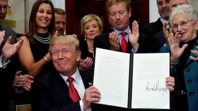 Among other policty reversals, US president Donald Trump signed an executive order that makes it easier for Americans to buy bare-bone health insurance plans and circumvent Obamacare rules. Reuters