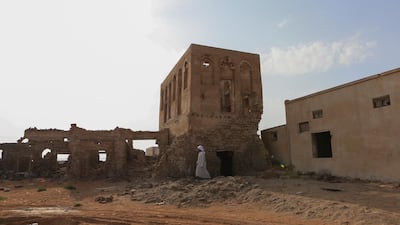 More than 11.57 million pieces of coral are used in the construction of the abandoned pearling town of Jazirat Al Hamra, as seen here in the Ahmed Al Omran house. Sarah Dea / The National