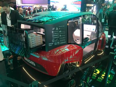 Swiss company Rinspeed has developed its MicroSnap electric concept car, on display at Gitex Technology Week 2018. The National