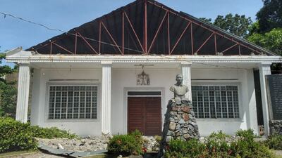 The Marcos photo gallery building in Batac city a day after the earthquake hit the northern Philippines. AFP