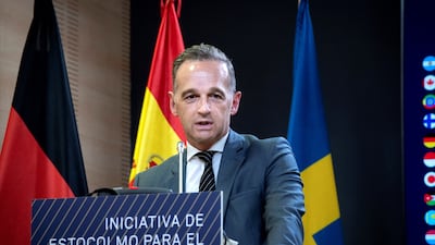 German Foreign Minister Heiko Maas after the Stockholm Initiative ministerial meeting in Madrid, Spain, on July 5. EPA