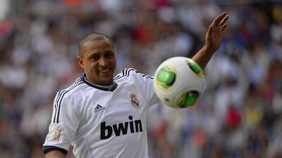 Roberto Carlos shown during a Real Madrid charity match in June 2013. Pierre-Philippe Marcou / AFP