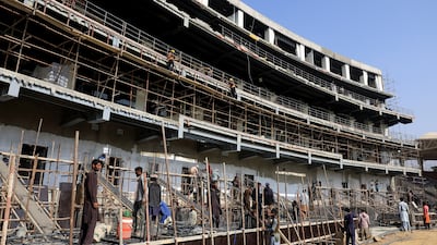 The main stands at the National Stadium in Karachi still require major work. Reuters