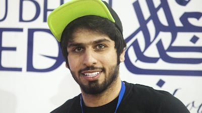 A guest of at the Abu Dhabi Media Racing Lounge and yacht in Yas Marina during the Etihad Airways Formula One Abu Dhabi Grand Prix.