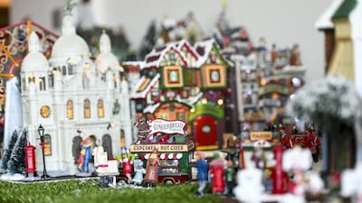 The town centre features grander buildings, shops selling festive goods and even a small fountain.