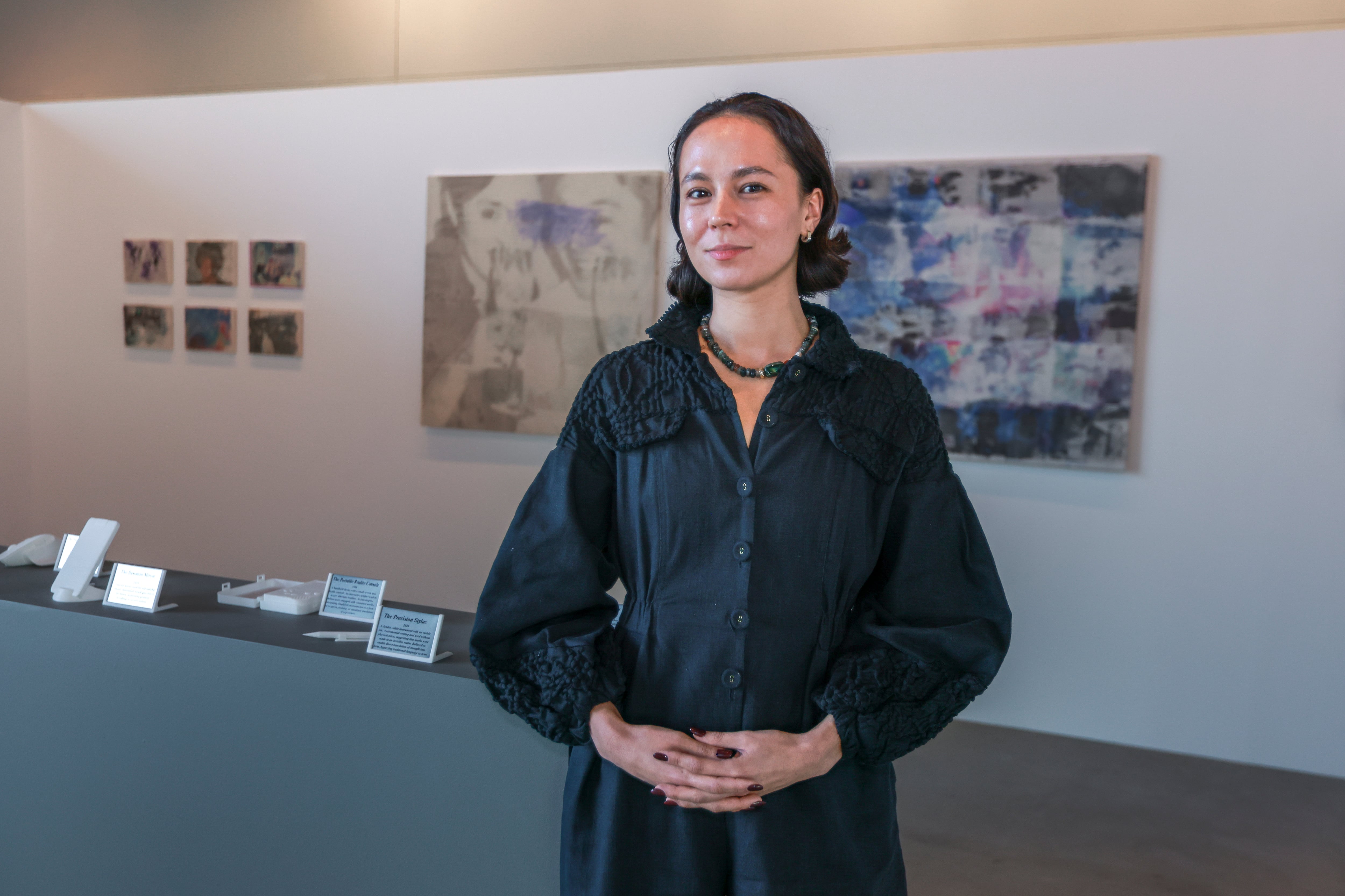 Cecelia Jihu-Sara founded Hyphen Contemporary to connect emerging artists with new collectors, drawing on her studies at Sorbonne University Abu Dhabi and a previous career in engineering. Victor Besa / The National