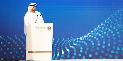 Mohammad Al Gergawi, Minister of Cabinet Affairs and The Future, at the annual government meeting in 2021. Photo: UAE Government Communications Officer Twitter