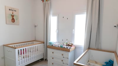 The twins' bedroom. The couple view their purchase as their home, but also as a long-term investment