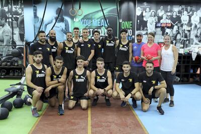 Young Australian Muslim athletes training at Haddins Gym in Abu Dhabi. Chris Whiteoak / The National