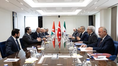 The meeting in Ankara of the foreign ministers of Turkey, Jordan and Syria. Getty Images