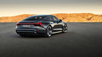 The e-tron shares many components with the Porsche Taycan.