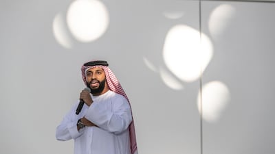 Emirati poet Salem Shukri Alattas performs. Antonie Robertson/The National