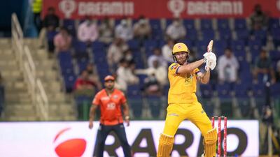 Phil Salt top scored for Team Abu Dhabi in their win over Delhi Bulls in the Abu Dhabi T10 at Zayed Cricket stadium. Abu Dhabi T10