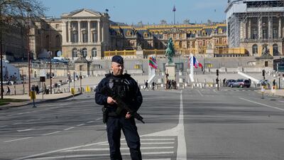 The Chateau de Versailles, where a European Union summit is taking place on March 10, 2022. AP Photo