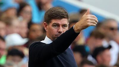 Aston Villa's English head coach Steven Gerrard. AFP