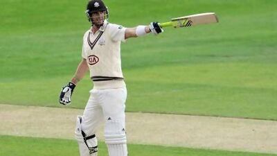 After three months away, England’s Kevin Pietersen had a net session at The Oval on Wednesday and hit one out of the stadium. Clint Hughes / Getty Images