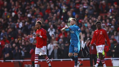 ARSENAL RATINGS: Aaron Ramsdale, 7 - The Arsenal goalkeeper was threatened with a frantic finish after being untroubled in the opening 45 minutes but - aside from a single scare when he misjudged the path of the ball - he never really looked like being beaten. Reuters