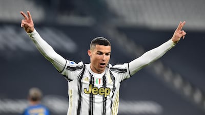 Cristiano Ronaldo celebrates scoring their third goal. Reuters