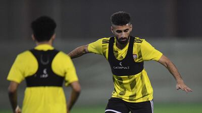 Al Ain midfielder Yahia Nader during the UAE squad training.