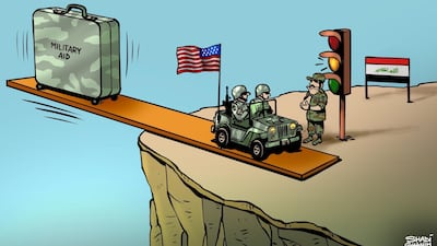 Our cartoonist Shadi Ghanim's take on the uncertain future of US military forces in Iraq