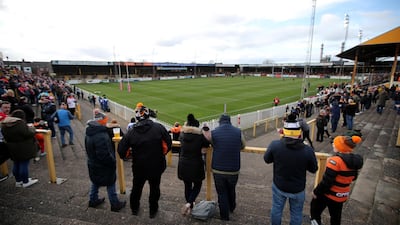 The Super League match between Castleford Tigers and St Helens at The Mend-A-Hose Jungle, Castleford, in England. Reuters