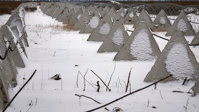 A fortification line in Kharkiv region, Ukraine. With casualties purportedly approaching one million, Russia could welcome an apparent US peace deal. EPA.