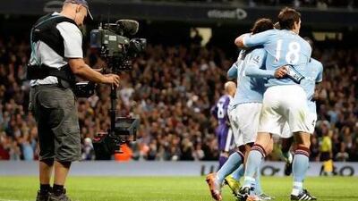 The global TV rights for the English Premier League matches from 2013 to 2106 is valued at more than £5 billion. Simon Bellis / Bloomberg News via Getty Images