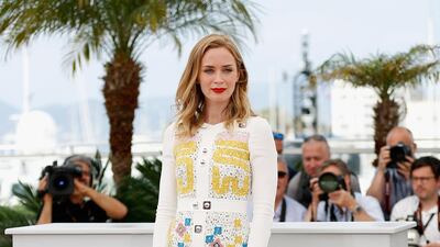 Emily Blunt, in Peter Pilotto, attends a photocall for 'Sicario' during the 68th annual Cannes Film Festival on May 19, 2015 in Cannes, France. Getty Images