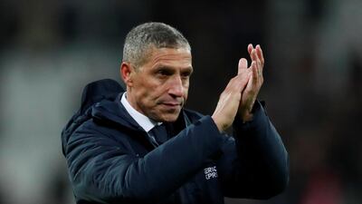 Chris Hughton and his Brighton side face Manchester City in the FA Cup semi-finals. Reuters