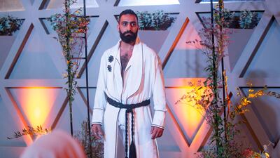 Zaid Farouki uses couture techniques in his creations.