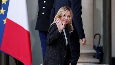 Italy's Prime Minister Giorgia Meloni in Paris. Reuters
