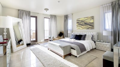 There are four bedrooms in this Dh32 million five-bedroom villa, including the master suite with a dressing area. Rebecca Hobday