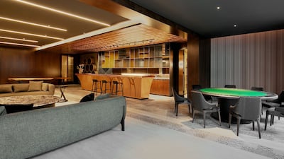 Space to entertain in the basement.