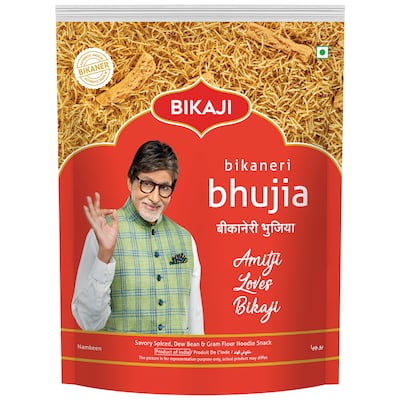 Bollywood star Amitabh Bachchan is the face of Bikaji bhujia. Photo: Bikaji