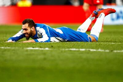 Forward Borja Iglesias' long-term future at Espanyol is up in the air. Quique Garcia / EPA