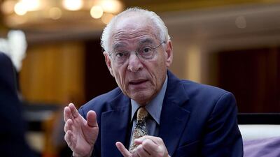 Dr Farouq El Baz drew comparisons between the geology of Mars and that of the Arabian Peninsula. Satish Kumar / The National